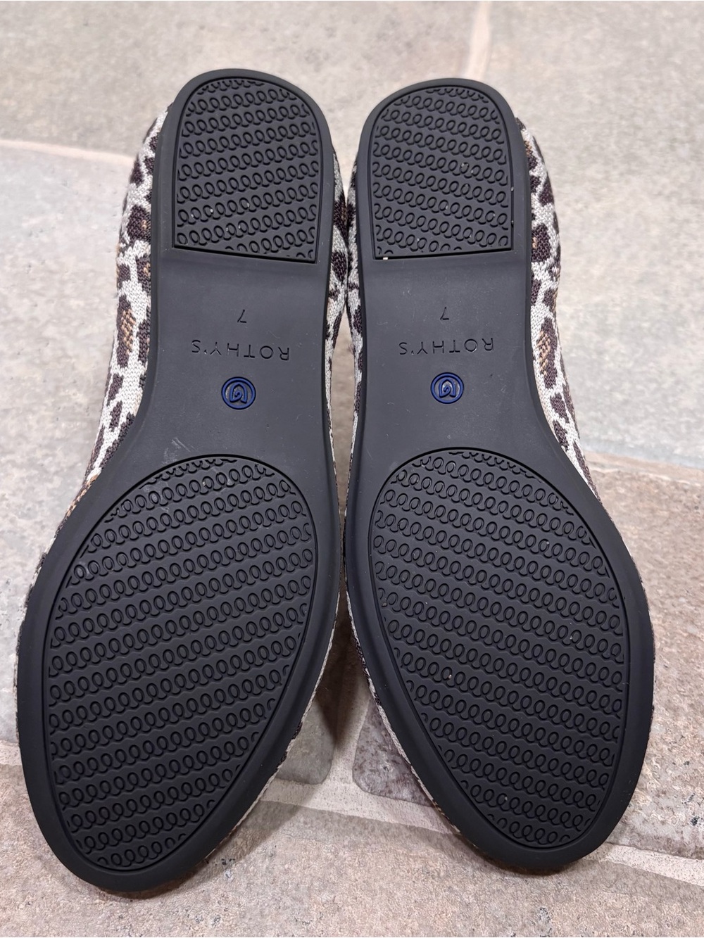 Rothy's Leopard Print Flats with Red Trim - Picture 6 of 9